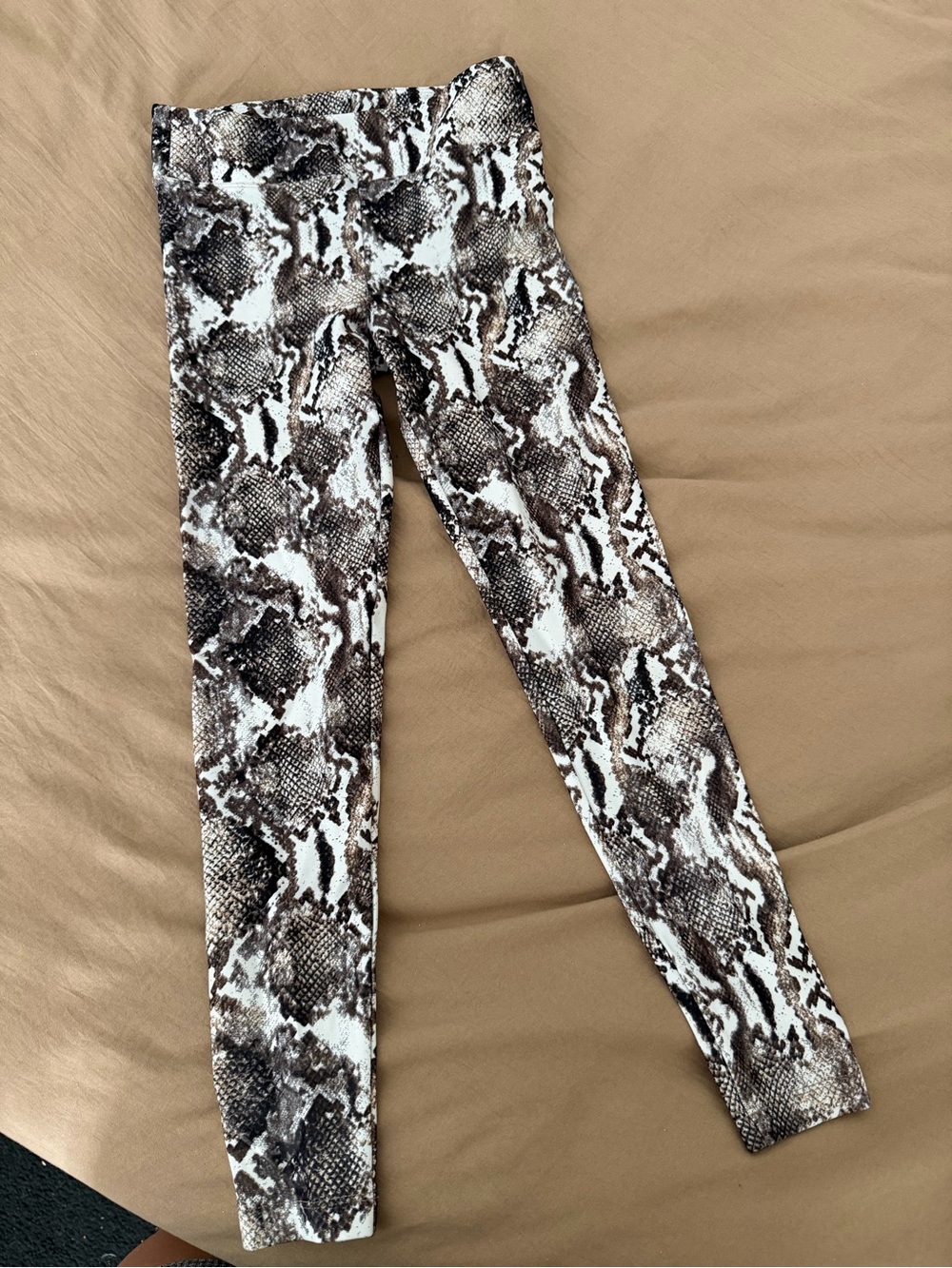Koral Snake-Print Jeggings in Brown and White